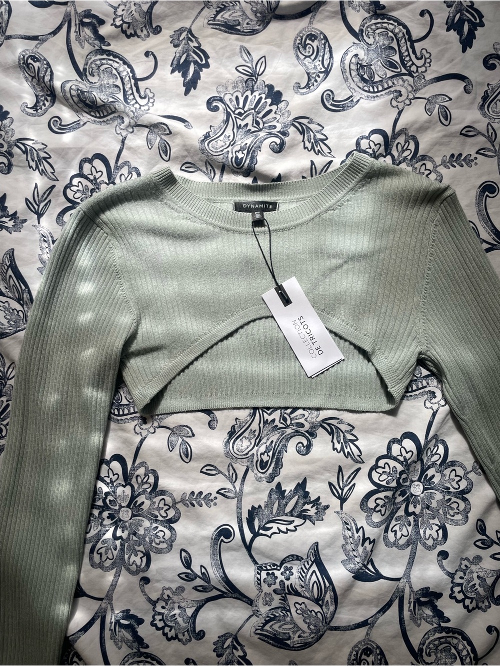 NWT Dynamite Cropped Bolero Sweater - Puritan Gray